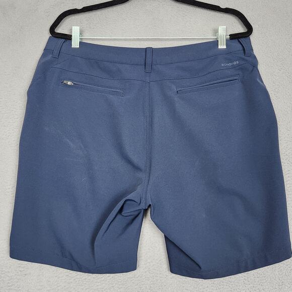 Bonobos Golf Shorts Mens 35 Navy Athletic Fit 8" Inseam Stretch Zip Pockets - Picture 2 of 12